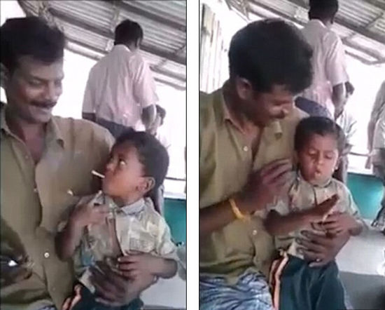 印度3岁男童被<em>成人</em>教唆吸烟惊人<em>视频</em>曝光(组图